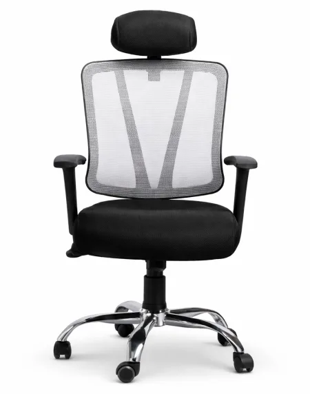 V Chair office chair with mesh back and headrest