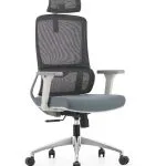 Pro Comfort ergonomic mesh office chair gray white
