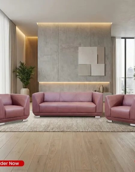 انتريه مكتب مودرن كيوب 3+2 مريح بتصميم هندسي مناسب لمساحات الاستقبال
