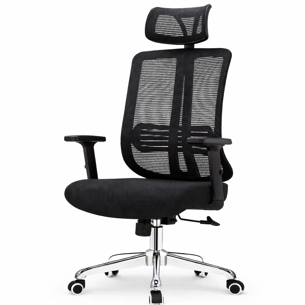 Straight Line Mesh Office Chair – Ergonomic Back Support