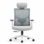 adjustable mesh chair emerald pro ice gray with white frame office chair