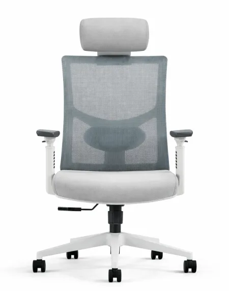 adjustable mesh chair emerald pro ice gray with white frame office chair