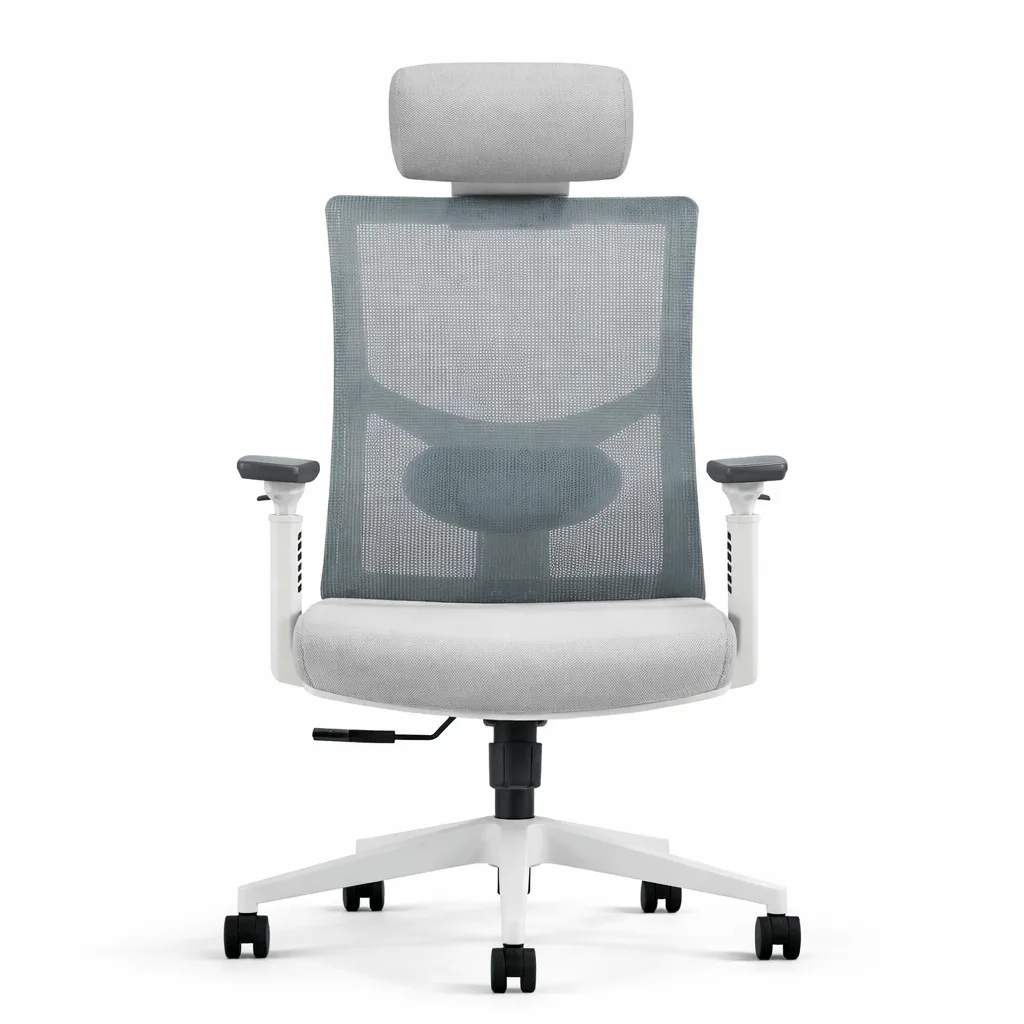 emerald-pro-adjustable-mesh-chair-ice-gray.jpg adjustable mesh chair emerald pro ice gray with white frame office chair