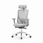 comfortable office chair tesla ice gray ergonomic chair