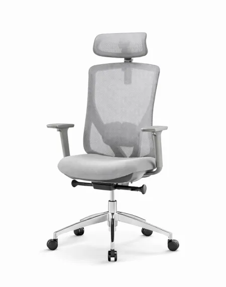 comfortable office chair tesla ice gray ergonomic chair