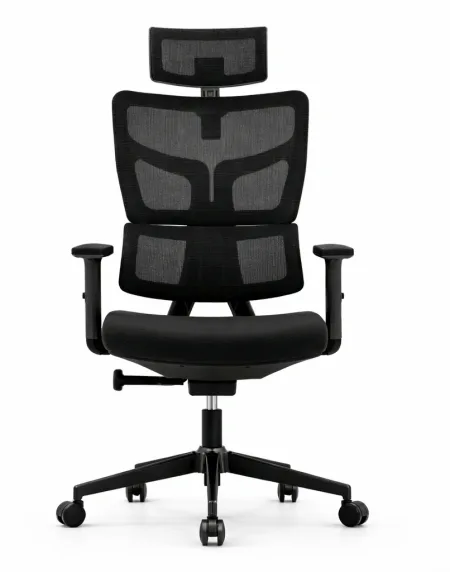 mesh office chair flexo jet black ergonomic chair
