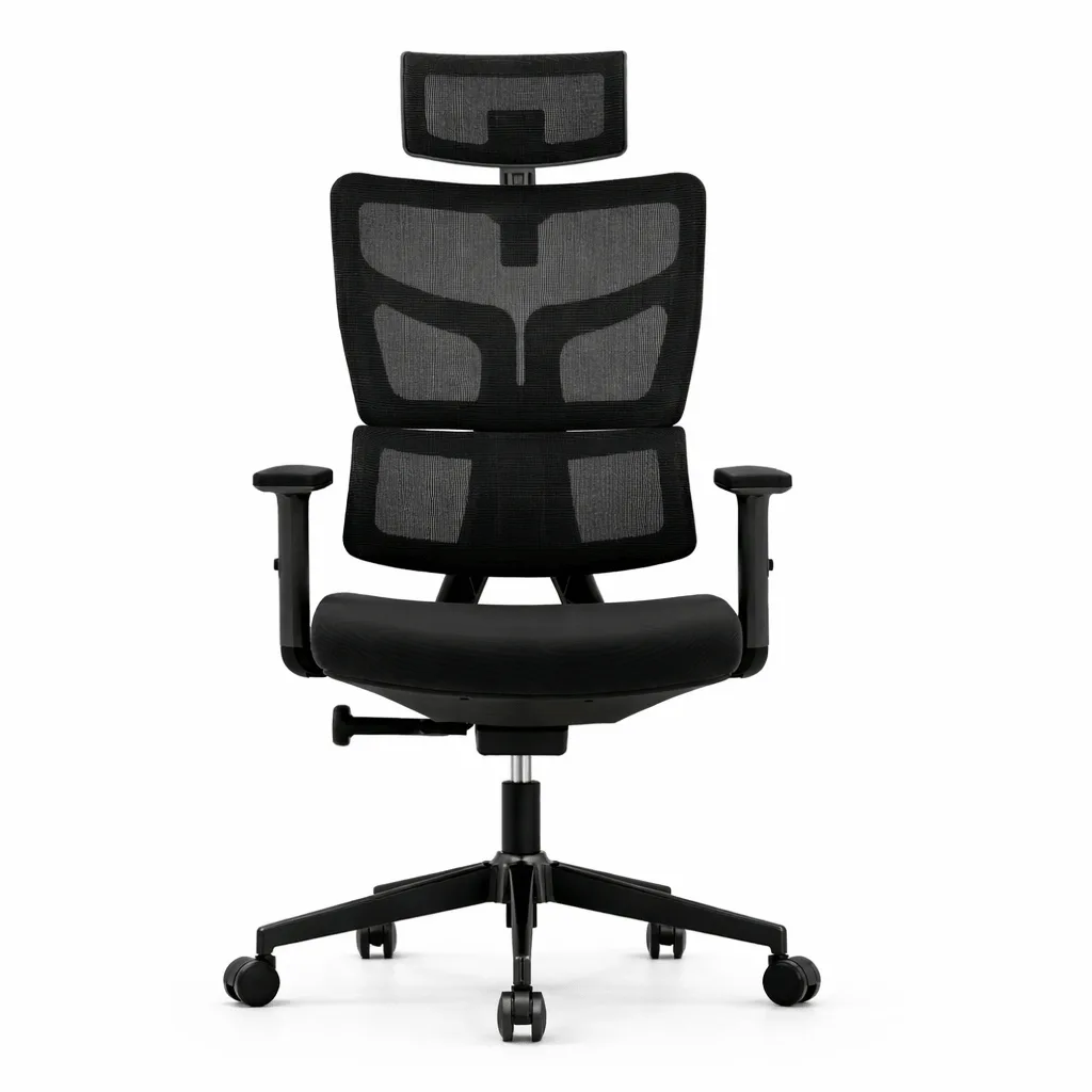 flexo-mesh-office-chair-jet-black.jpg mesh office chair flexo jet black ergonomic chair