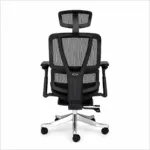 VIP ergonomic office chair with 3D headrest and integrated footrest