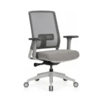 Arkan NESTO كرسي موظفين شبك بمساند متحركة – رمادي