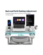 Arkan SNAPDESK مكتب لابتوب يُركّب على أي كرسي – رمادي